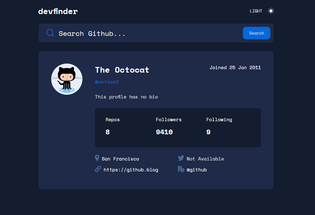 devFinder